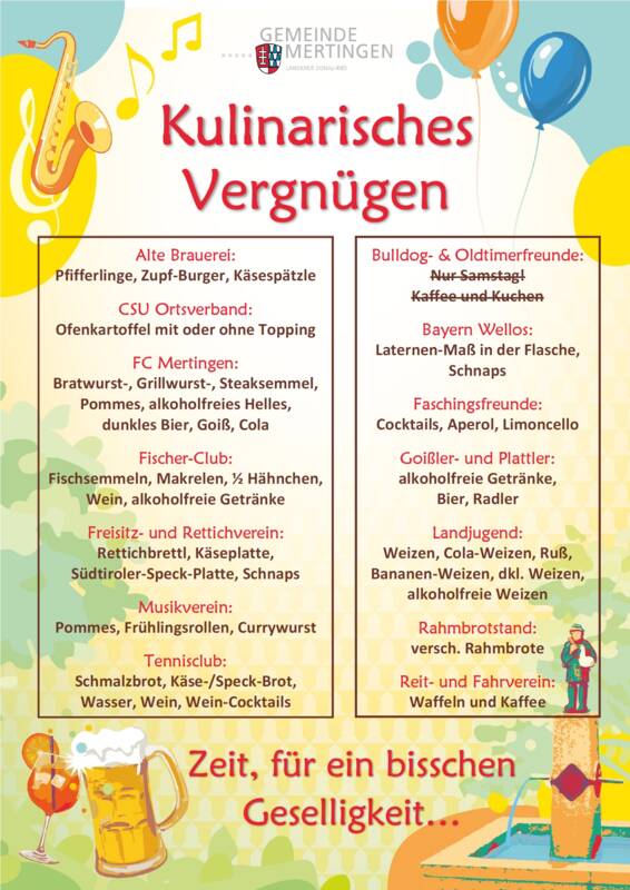 Kulinarisches beim Mertinger Straßenfest